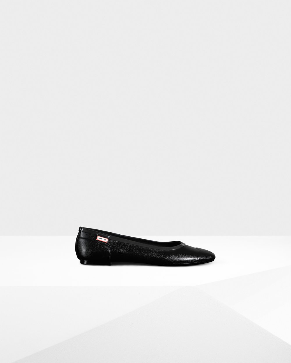 Ballerina Dames - Hunter Original Tour Gloss Flats - Zwart - 14IEGBWDQ